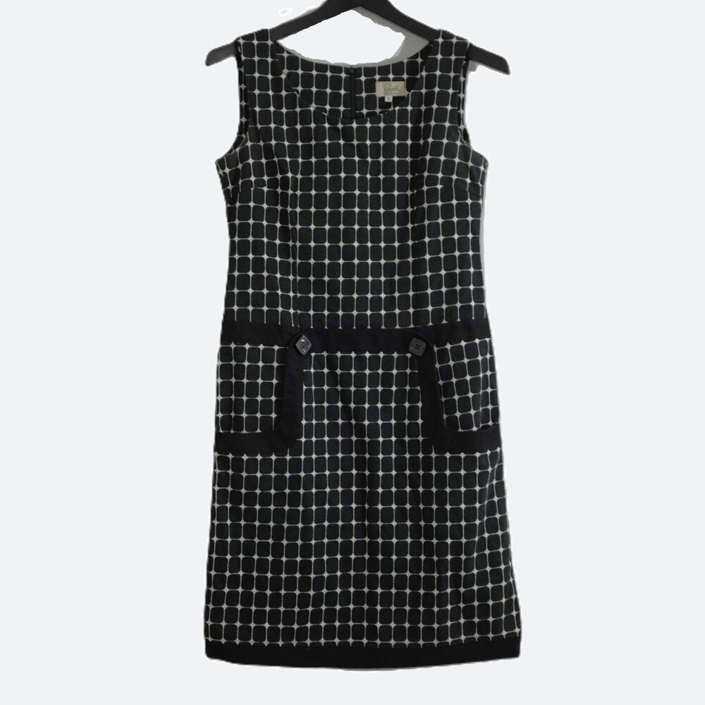 COPY - Pamela retro sleeveless textured dress 100% cotton made in Italy Size 42…